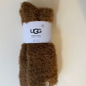 UGG Women's Fuzzy Brown Socks
